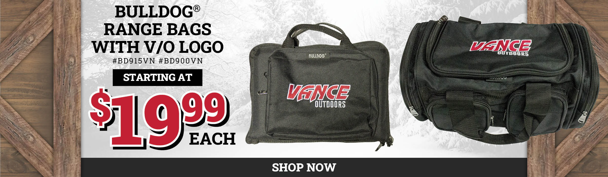 Bulldog Range Bags with VO Logo